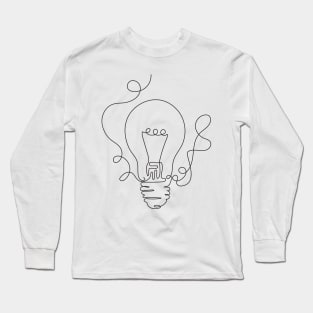 Continuous Line Lightbulb Long Sleeve T-Shirt